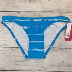 Xhilaration Bikini Bottom Womens XL Blue Tie Dye Swim Cheeky White Target XL